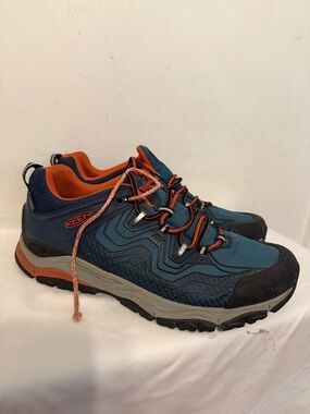 Keen Men's Teal and Orange Trail Running Shoes
